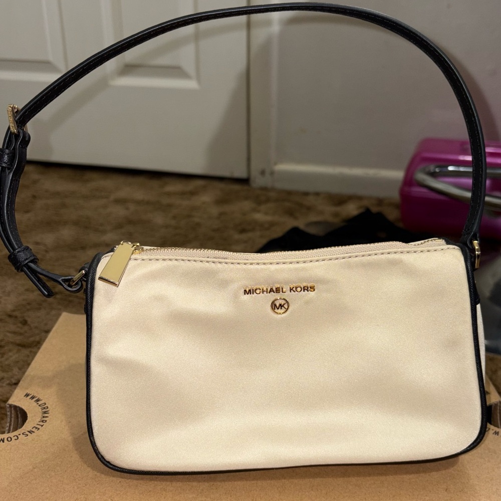 Michael Kors Black and Cream Shoulder Bag